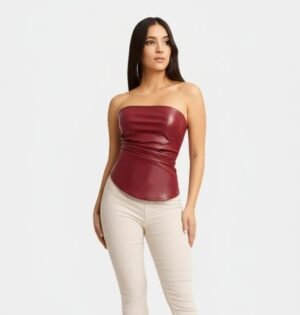 Top de cuerina