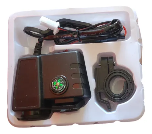 Cargador de celular con brujula para moto